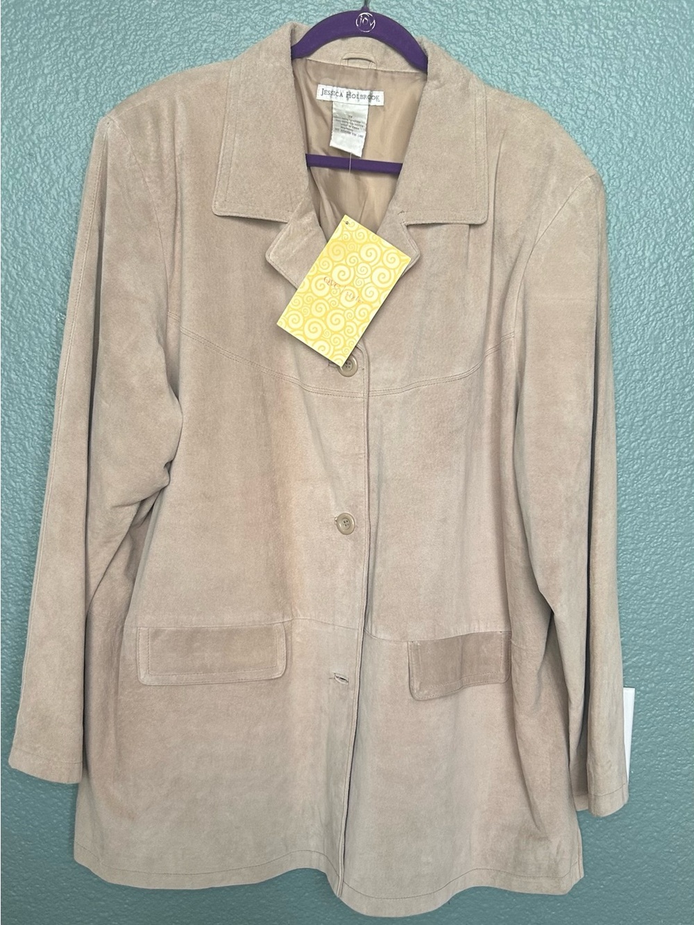 Jessica Holbrook Leather Suede Jacket